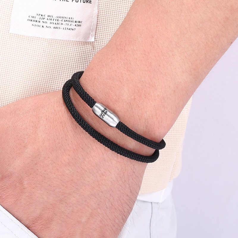 Magnetic Clasp Double Layer Rope Bracelet