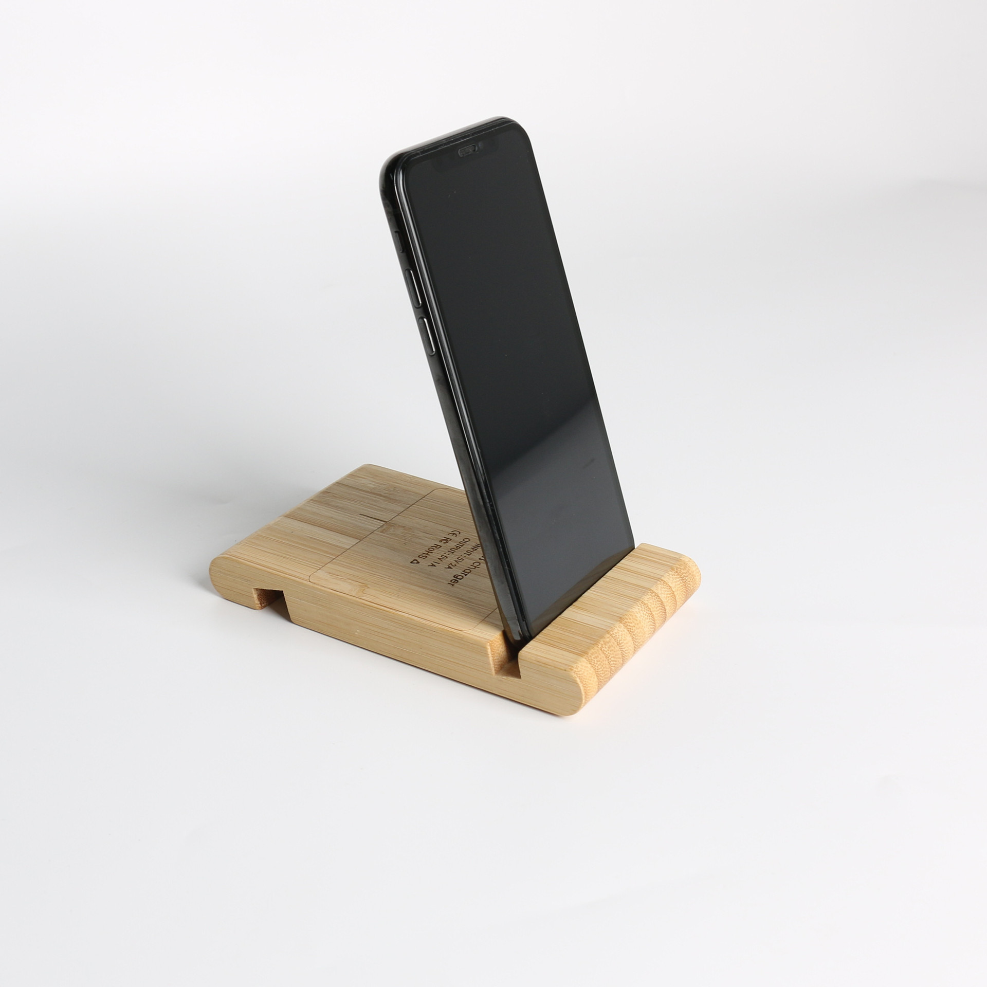 Bamboo Wireless Charger Phone Stand