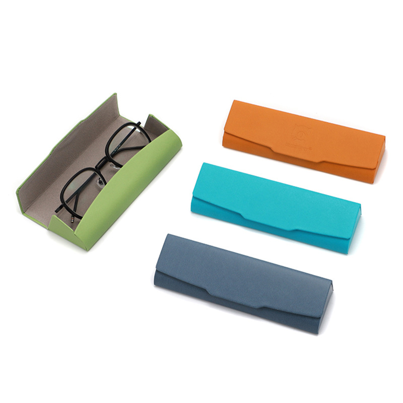 Custom PU Leather Foldable Glasses Case
