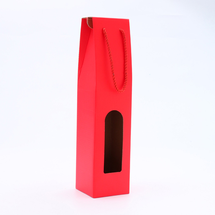 Wine Bottle Packaging Bag With Window