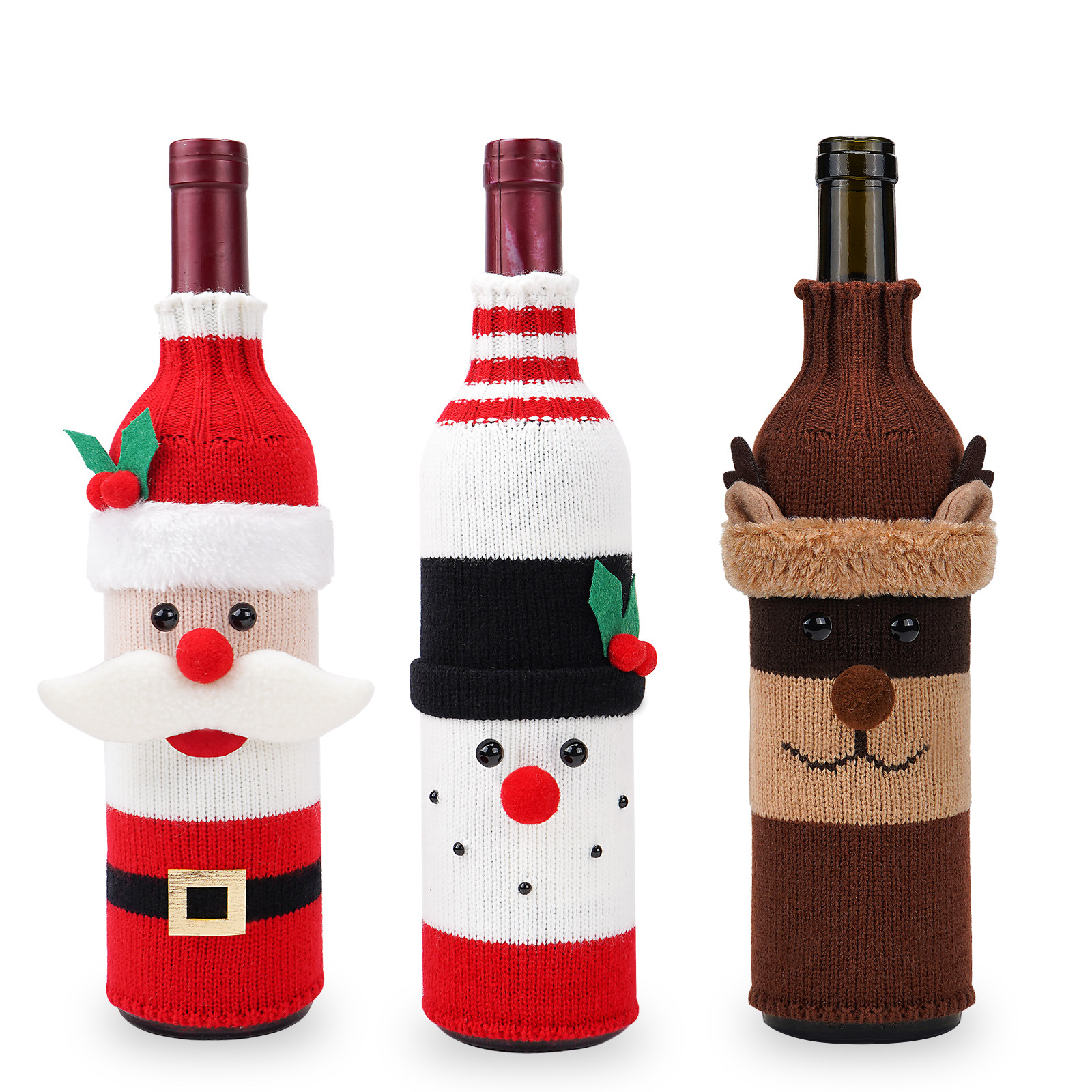 Christmas Wine Bottle Cover Sleeves