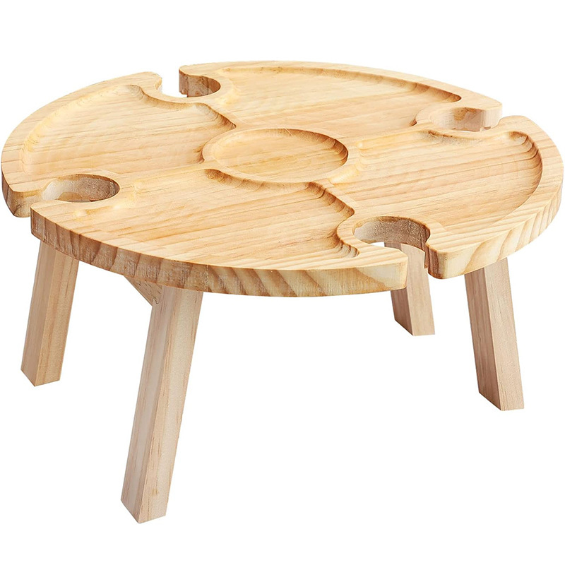 Bamboo Folding Snack Table