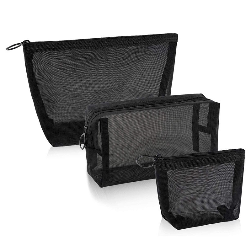 3PCS Mesh Cosmetic Bag Set