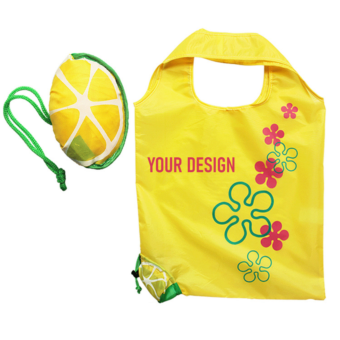 Canvas Grocery Tote With Drawstring
