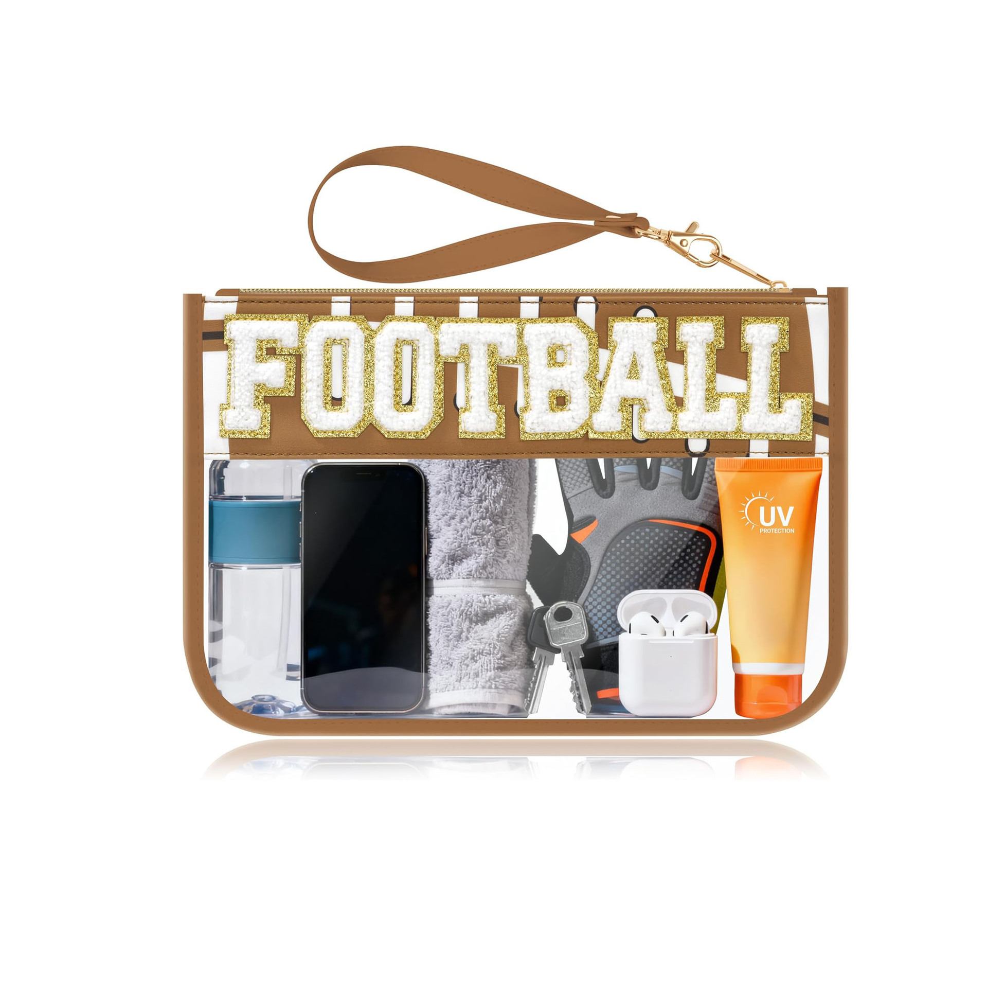 Custom Chenille Patch Clear Handbag 