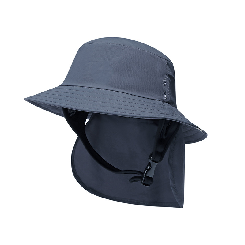 Wide Brim Bucket Hats With Neck Flap 