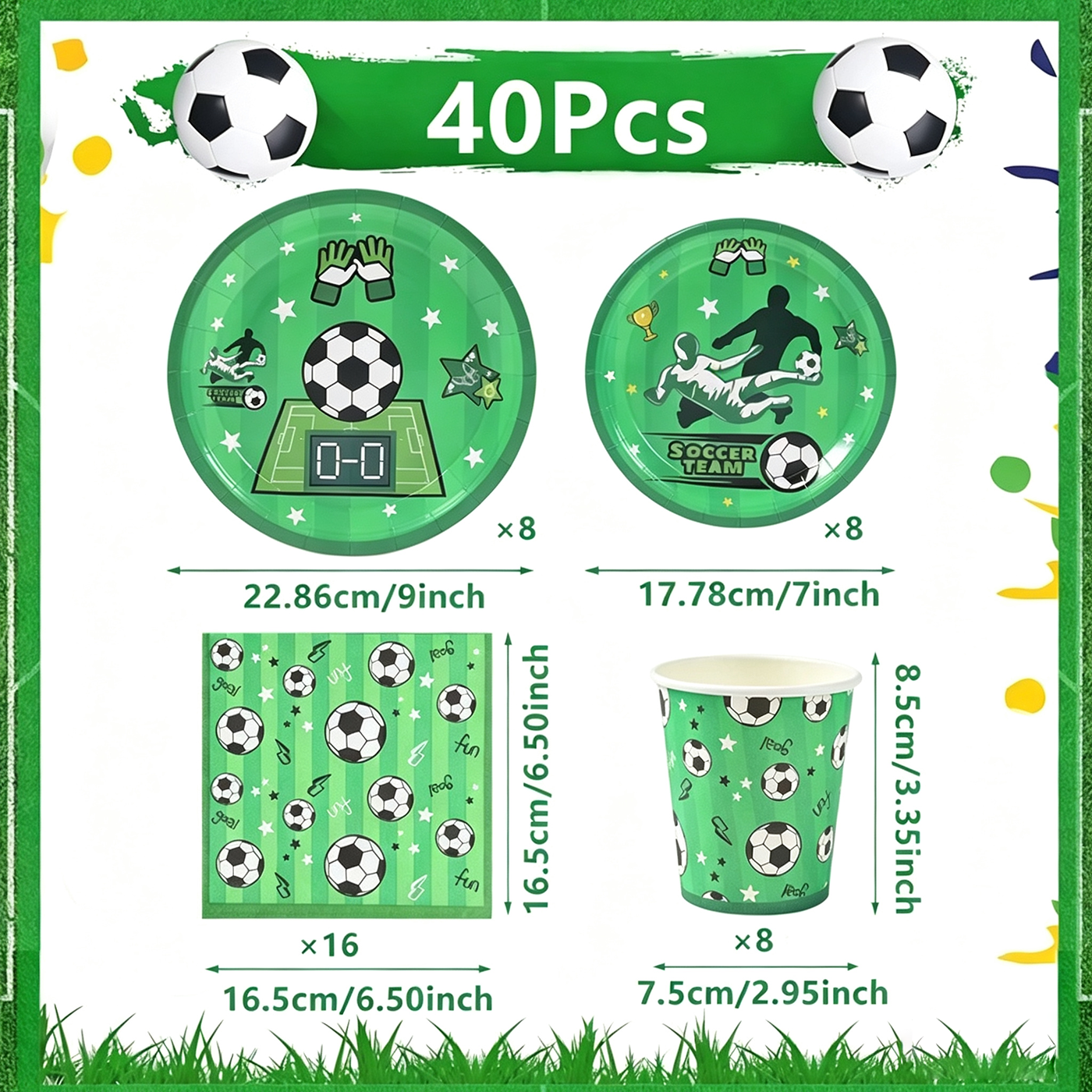 Custom World Cup Football Party Tableware Set