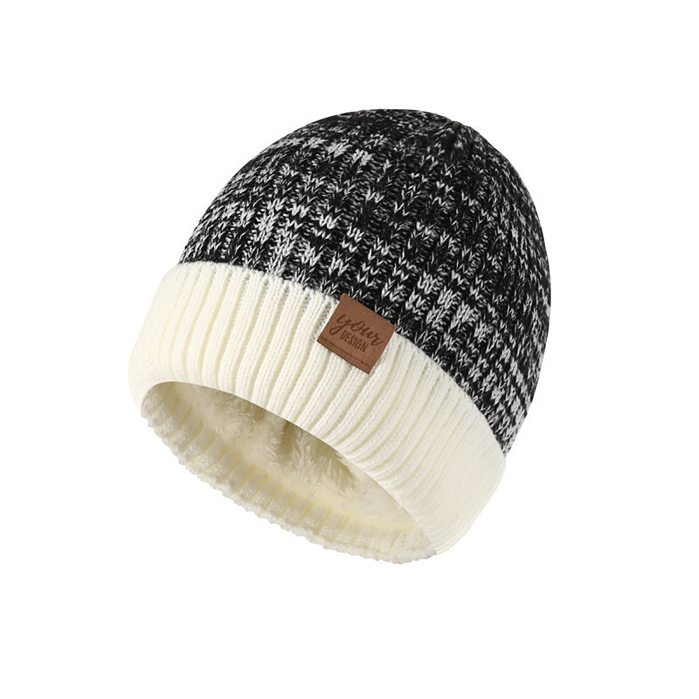 Custom Fleece Lined Knit Winter Beanie
