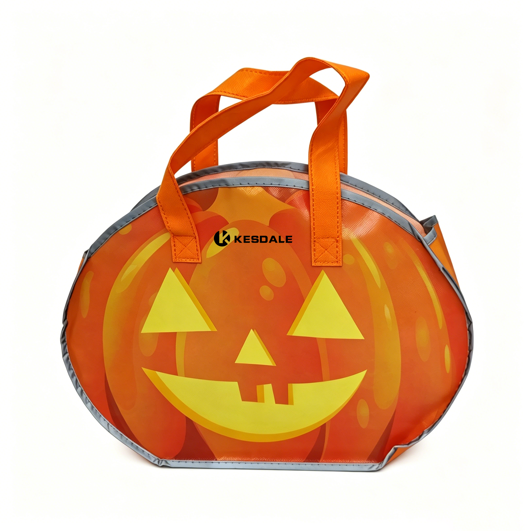 Custom Reflective Halloween Pumpkin Tote Bag