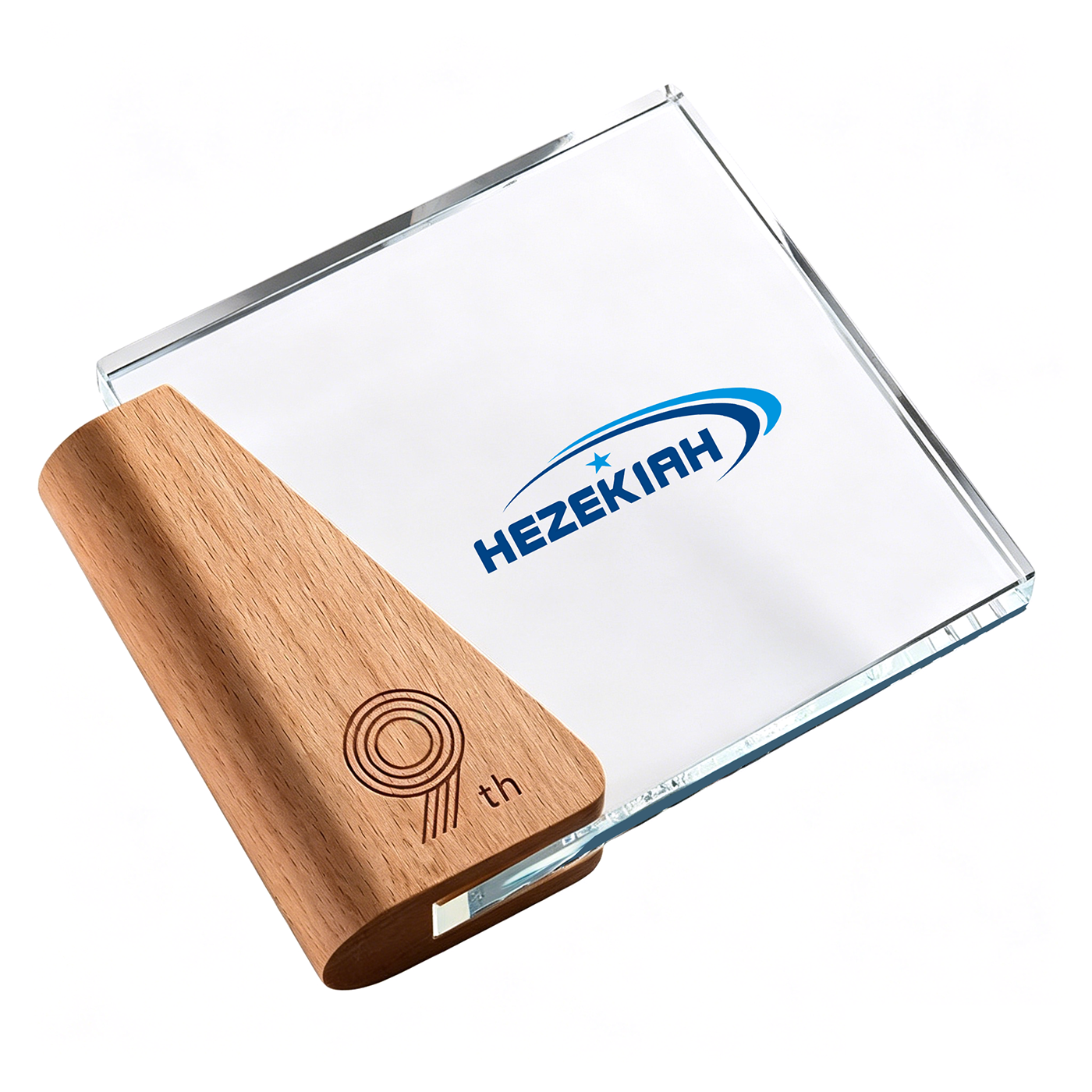 Custom Crystal Wooden Trophy