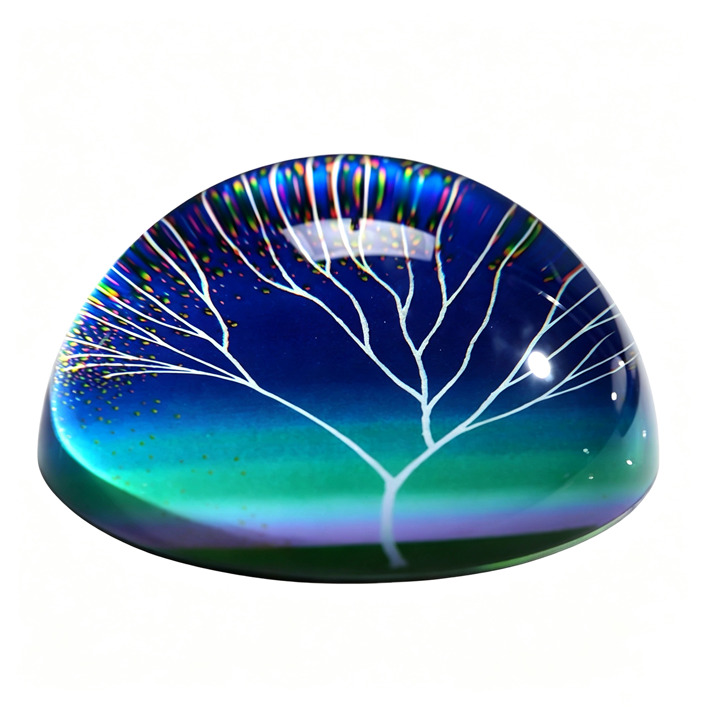 Custom Crystal Glass Hemisphere Paperweight
