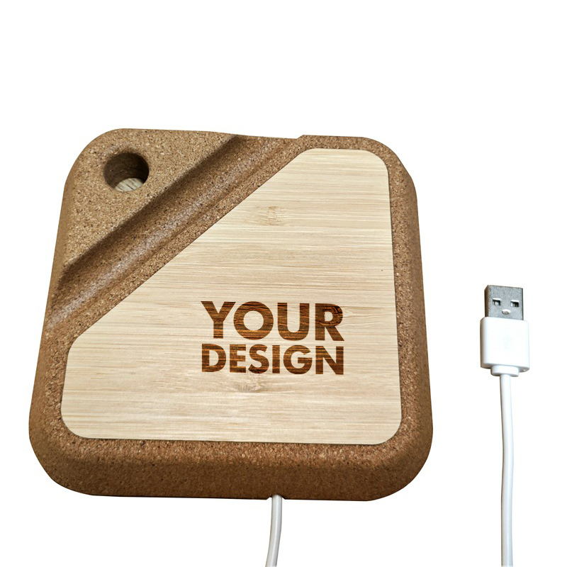 Eco Bamboo 3 in 1 Wireless Charger Desk Set
