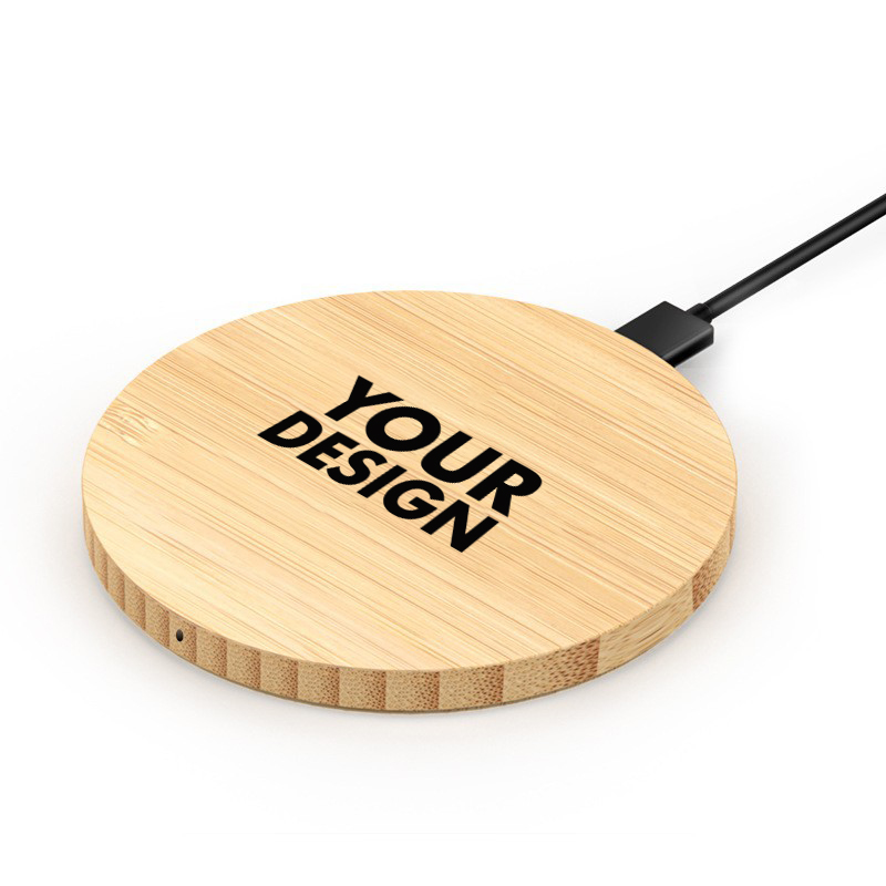 Custom Eco Bamboo 15W Wireless Charger