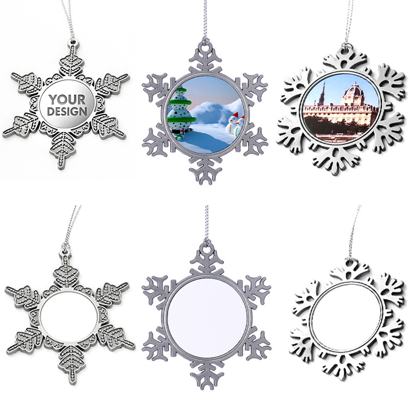 Custom Metal Snowflake Christmas Ornament