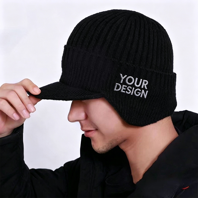 Custom Fleece Knit Winter Trapper Hat