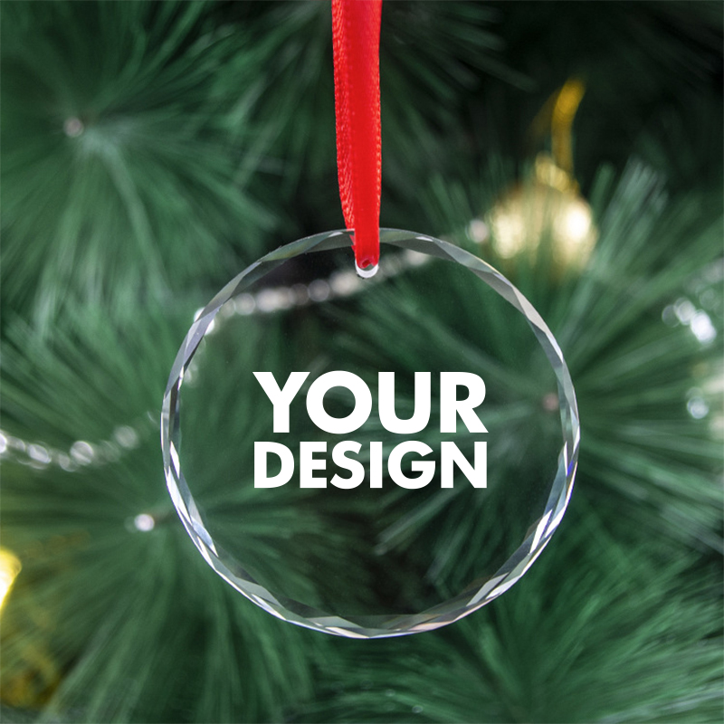 Round Crystal Christmas Tree Ornament