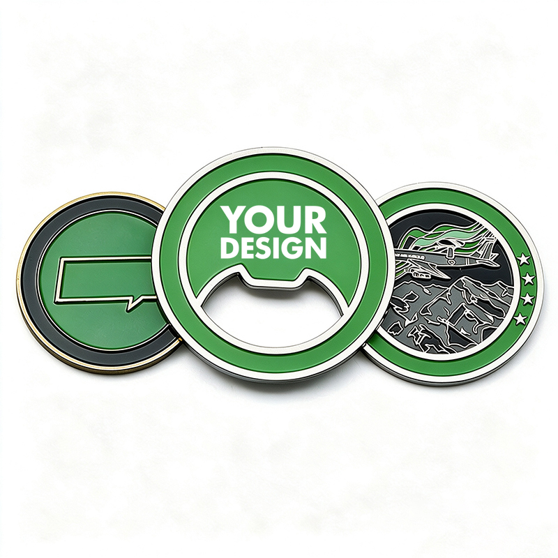Round Challenge Coin Bottle Opener