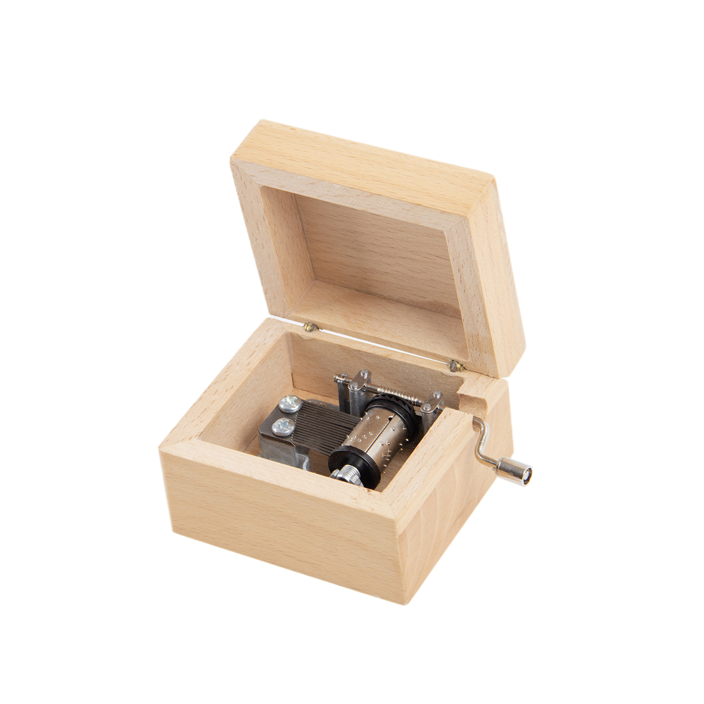 Hand-Crank Wooden Music Box