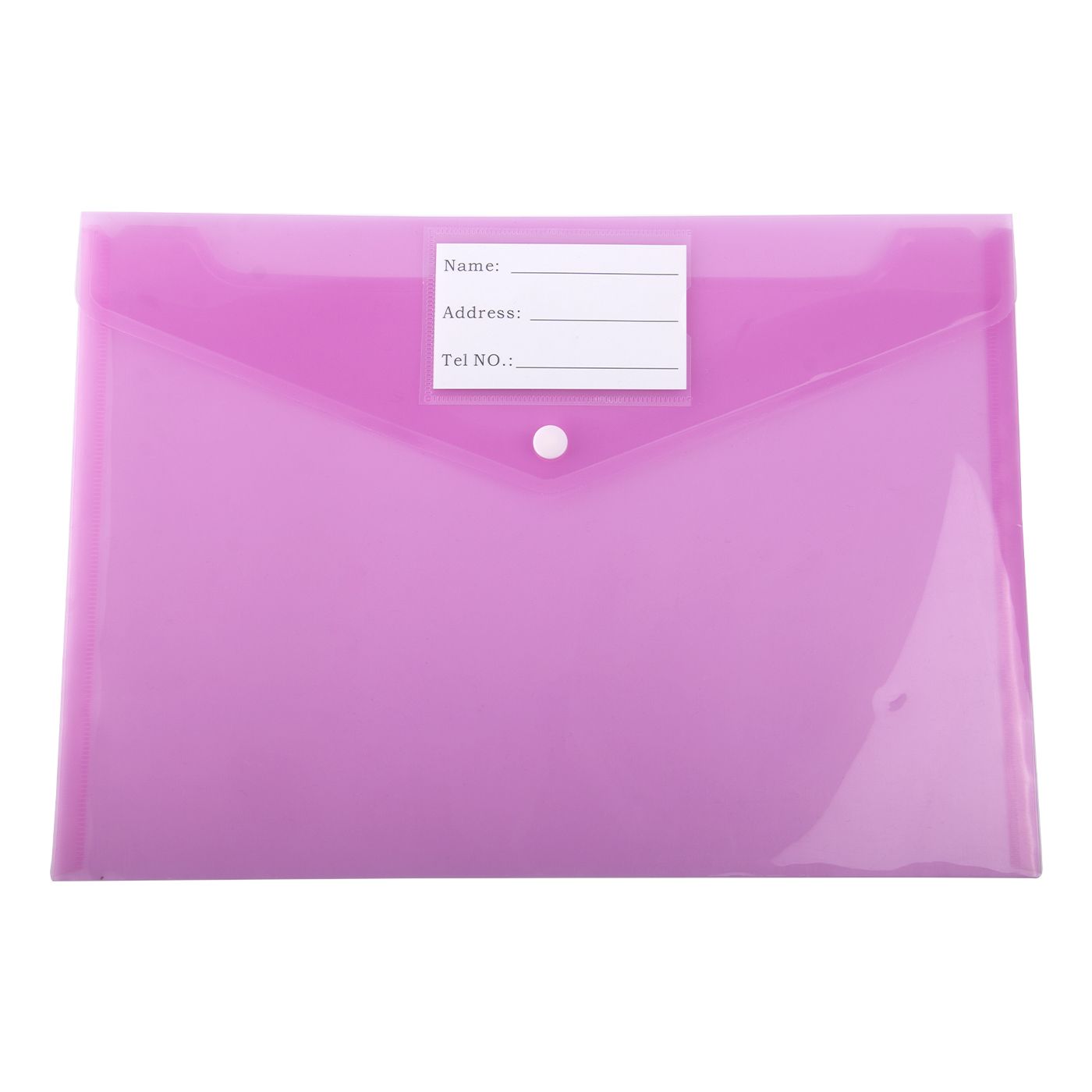 Plastic Envelope With Button Snap