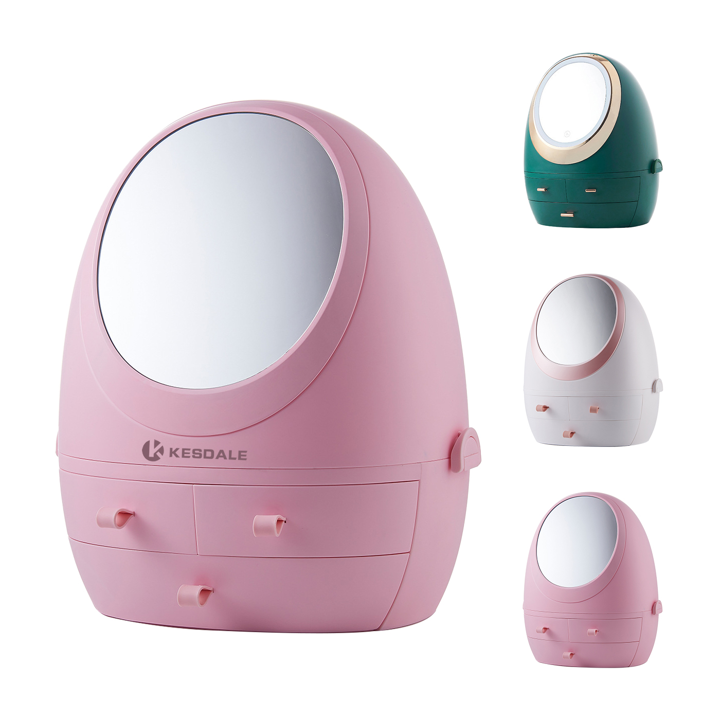 Travel Portable LED Makeup Mirror Case