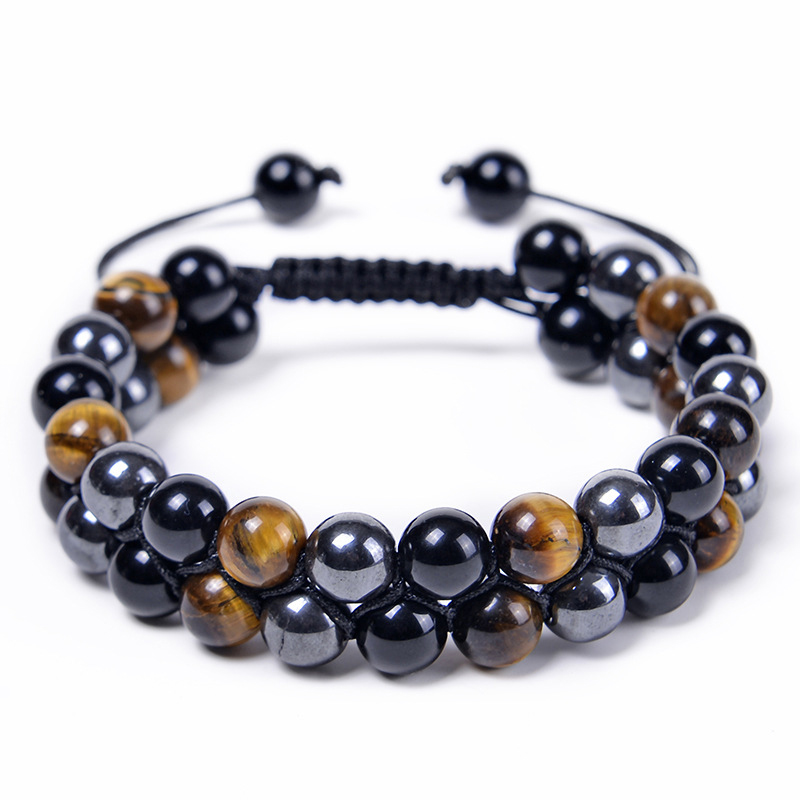 Double Layers Round Stone Bracelet