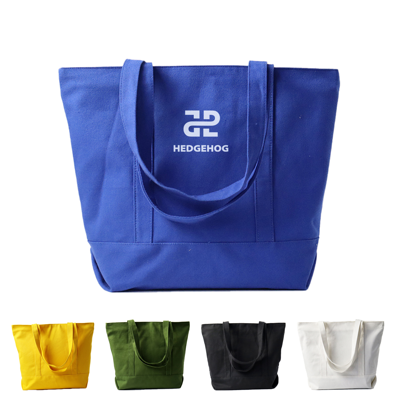 Canvas Large Zippered Tote Bag