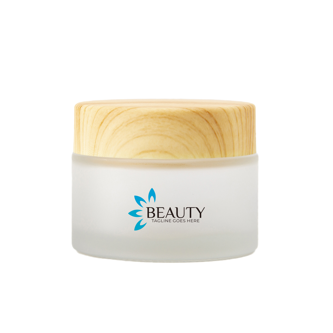 Round Frosted Glass Cosmetic Jar